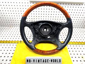 2020022222 Mercedes / Amg Oem 00-06 W220 W215 Designo Elm Wood Black Steering 1 Wheel Only