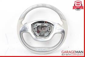 0024601503 Mercedes-benz 14-17 W222 S550 S600 Steering Wheel Wood With Paddle Shifters Gray Oem