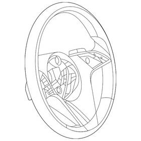 099-460-38-10-1d44 Mercedes-benz Genuine Steering Wheel