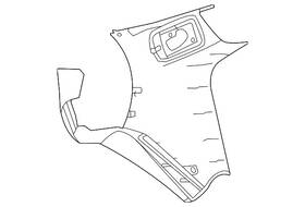 099-464-34-07-64-8u25 Mercedes-benz Genuine Rear Cover