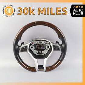 1724600703 Mercedes -benz 12-18 R172 Slk350 E550 Amg Sport Steering Wheel Flat Bottom Wood Oem