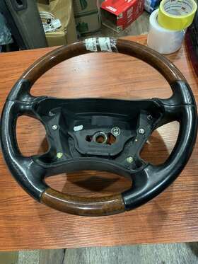 20946033039e37 Mercedes-benz 07-09 Cls Clk Class E-class Driver Steering Wheel Leather Wood Grainoem