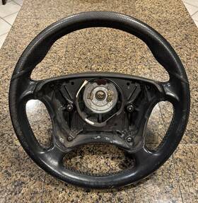 2104601403 Mercedes-benz 98-02 W210 W208 Clk55 E55 Genuine Amg Black Leather Steering Wheel