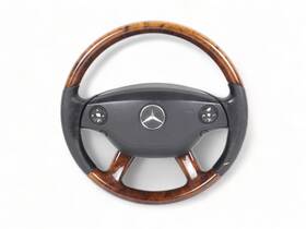 22146005039e38 Mercedes-benz 07-08 S550 S600 S63 S65 W221 Steering Leather Wood Multi Switch Oem