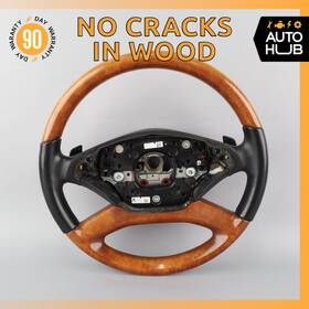 2214601718 Mercedes-benz 10-14 W221 S550 Cl550 Steering Wheel With Paddle Shifters Designo Wood Oem