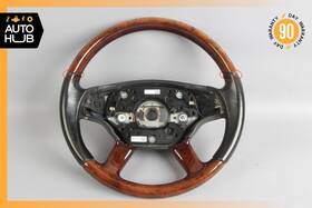2214603003 Mercedes-benz 07-10 W221 S550 Cl550 Driver Steering Wheel With Paddle Shifters Wood Oem
