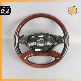 2214609303 Mercedes-benz 10-14 W221 S550 Cl550 Steering Wheel Wood Trim Black With Paddle Shifters