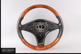 2304602418 Mercedes-benz 09-12 R230 Sl550 Cls550 Glk350 Steering Wheel Black Walnut Wood Oem