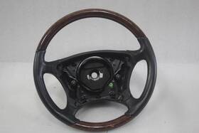 235.mb1w06 Mercedes-benz 2003 2004 2005 2006 Cl500 C215 Steering Wheel Black Leather Walnut