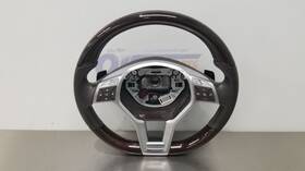 235.mb1w15 Mercedes-benz 15 Sl550 R231 Steering Wheel Brown Leather And Woodgrain