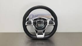 235.mb1y18 Mercedes-benz 18 Amg Gt 190 Steering Wheel With Controls And Paddle Shift Black