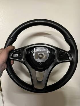 3078729 Mercedes-benz 2014-2018 Cla250 C117 Front Left Steering Wheel Leather Black Oem