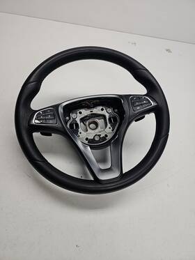 3078736 Mercedes-benz 2016-2019 Cla 250 Leather Shifter Steering Wheel Oem
