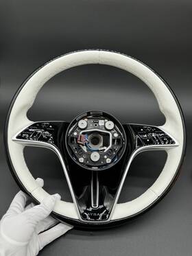A0004602416 Mercedes-benz 23-24 Maybach Eqs680 Driver Steering Wheel W Switches Leather Wood Oem
