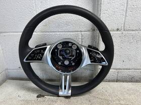 A0004604519 Mercedes-benz 2025 Cla250 Black Leather Steering Wheel With Paddle Shifter Oem