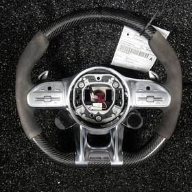 A0004605809 Mercedes-benz C63 Amg Steering Wheel With Buttons Black Coupe 18 23 Oem