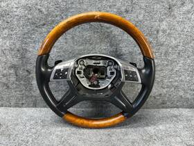 A1664600603 Mercedes-benz Wood Leather Steering Wheel Pedal Shift X166 W166 Ml63 Gl63 Amg Oem