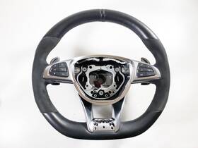 A2054602703 Mercedes-benz 17-18 C43 Amg W205 Sport Steering Wheel Alcantara Leather 58k Miles Oem