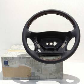 B66271000 Mercedes-benz New Oem Black Leather Wood Steering Wheel 2001-2007 C-class 203 Genuine