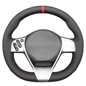 2us-bar23730902-qm Mewant Diy Stitching Car Steering Wheel 1 Pu Leather&red Marker&red Thread