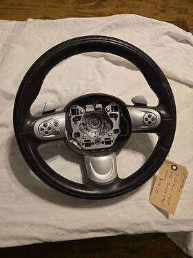 2751726 Mini 2007-2010 Cooper R56 Steering Wheel Multifunction Leather Black Oem
