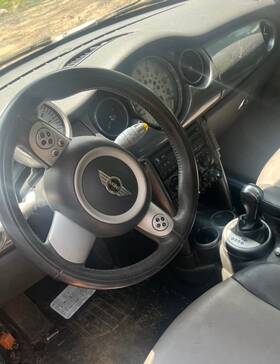 6769735 Mini 2002-2006 Cooper S Black Leather Steering Wheel Wo/ Pedal Shifters Oem