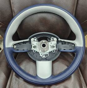 6770328 Mini R53 Cooper Checkmate Edition 3 Spoke Steering Wheel Genuine Leather Oem