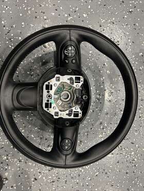 6791378 Mini 2011-2016 Cooper Steering Wheel Black Leather Multifunction Oem