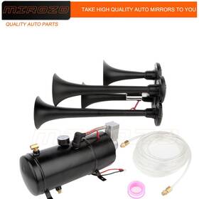 10144117 Mirozo 4 Trumpet 150db 12v Train Air Horn 150 Psi Compressor Kit Fits Truck Boat