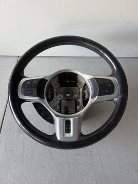 4400a487 Mitsubishi 08-15 Oem Evolution Evo X Steering Wheel Black Leather