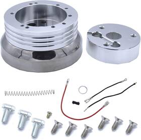 Us-mocw0965 Mocw 5 And 6 Hole Billet Steering Wheel Hub Adapter Compatible With Chevrolet Silver