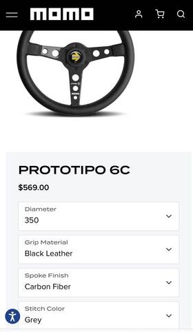 Pro35bk1c Momo Prototipo 6c Carbon Steering Wheel Black 350mm And Bmw Hub Adapter