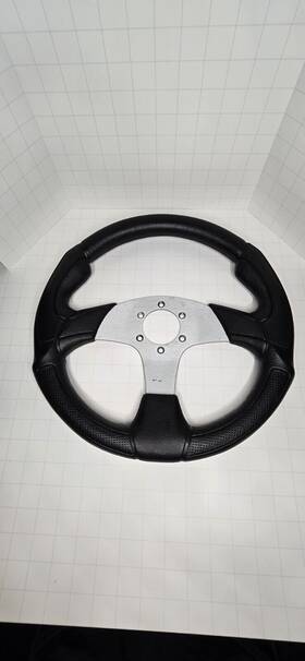 Ta-mo-vpil135a Momo Ta-mo-vpil135a/nee Course Steering Wheel Pilota 1 Black Leather/silver 350 Made In Italy