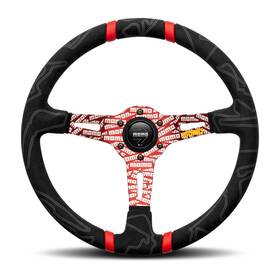 Ult35bk0rd Momo Motorsport Ultra Street Steering Wheel Alcantara Red 350mm -