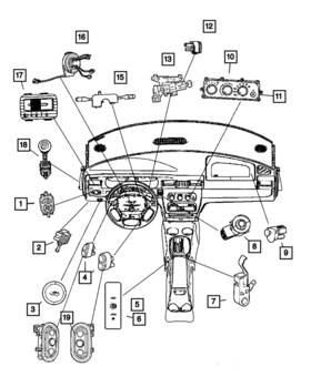 04608828aa Mopar Genuine Remote Radio Switch Right 4608828aa