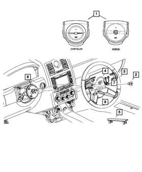1ag551j8ab Mopar Genuine Steering Wheel