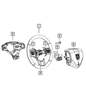 1ny061k7aa Mopar Genuine Steering Wheel