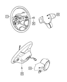 1tv20dx9aa Mopar Genuine Steering Wheel Back Cover