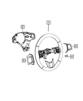 1vv85dx8aa Mopar Genuine Steering Wheel Bezel Right