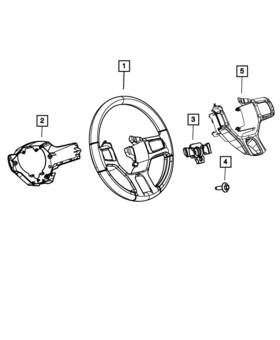 1yh75lc5ac Mopar Genuine Steering Wheel Back Cover