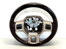 5lj251u7ae Mopar 13-24 Classic Ram 1500-3500 Oem Brown Heated Leather Steering Wheel