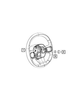 5nf54lmvaa Mopar Genuine Steering Wheel