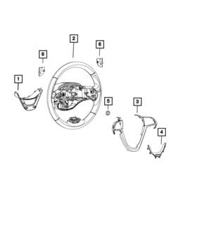 5qv35lu5ae Mopar Genuine Steering Wheel