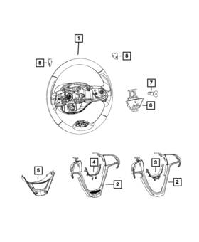 5qv36tasab Mopar Genuine Steering Wheel Bezel
