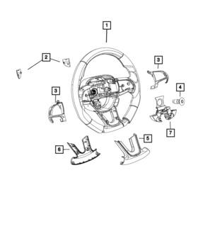 5rb83sz6aa Mopar Genuine Steering Wheel Bezel Left