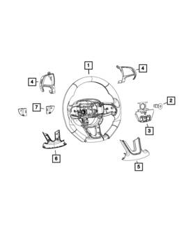 5rb85jslaa Mopar Genuine Steering Wheel Bezel