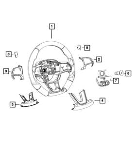 5rb85xsaaa Mopar Genuine Steering Wheel - Bezel