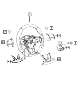 5rb86la8aa Mopar Genuine Steering Wheel