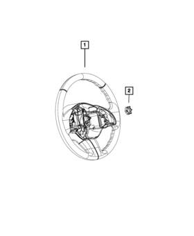 5rr80jxwab Mopar Genuine Steering Wheel