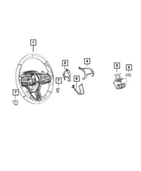 5sq19nccaa Mopar Genuine Steering Wheel Bezel
